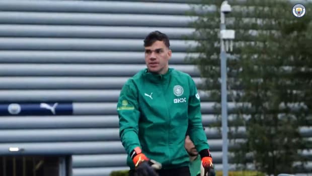 City stars train in the rain ahead of Brighton clash
